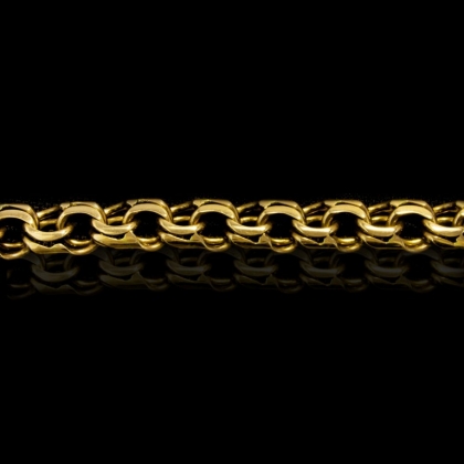 Złota Bransoletka splot Garibaldi 3,5mm, dł. 19cm, próba 585